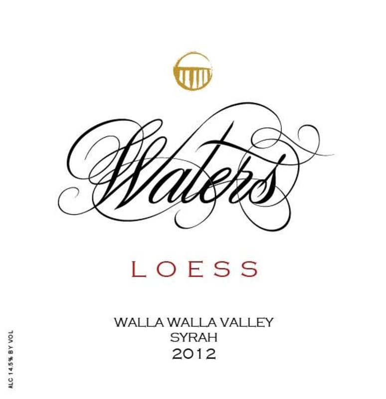 Waters Loess Vineyard Syrah 2012 Front Label