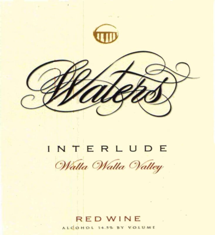Waters Interlude Red 2007 Front Label