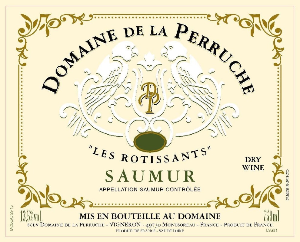 Domaine De La Perruche Saumur Les Rotissants Blanc 2011 Front Label