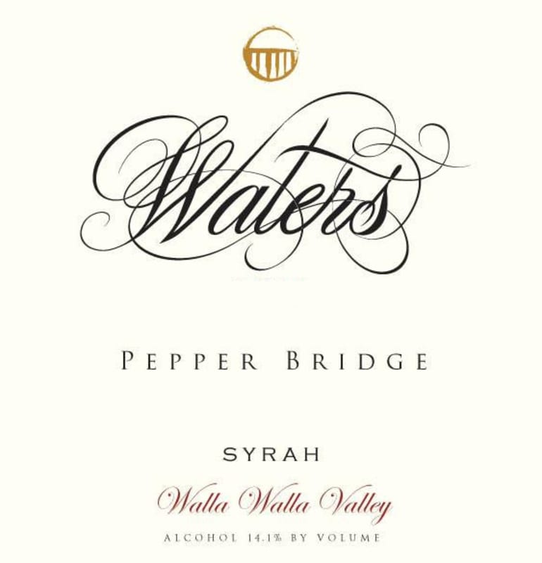 Waters Pepper Bridge Syrah 2008 Front Label