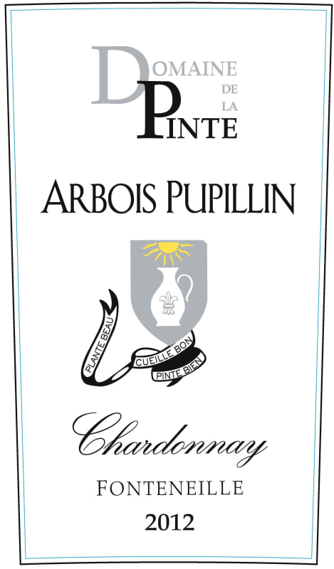 Domaine de la Pinte Arbois Pupillin Fontenille Chardonnay 2012 Front Label