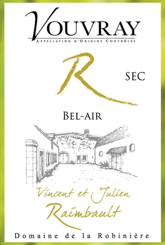 Domaine De La Robiniere Bel Air Sec 2015 Front Label