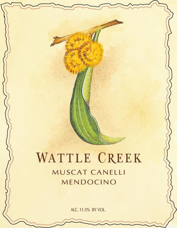 Wattle Creek Muscat Canelli 2014 Front Label