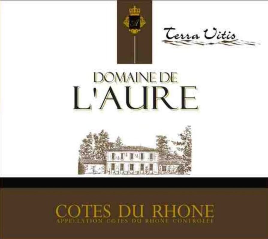 Domaine de l'Aure Cotes du Rhone 2014 Front Label