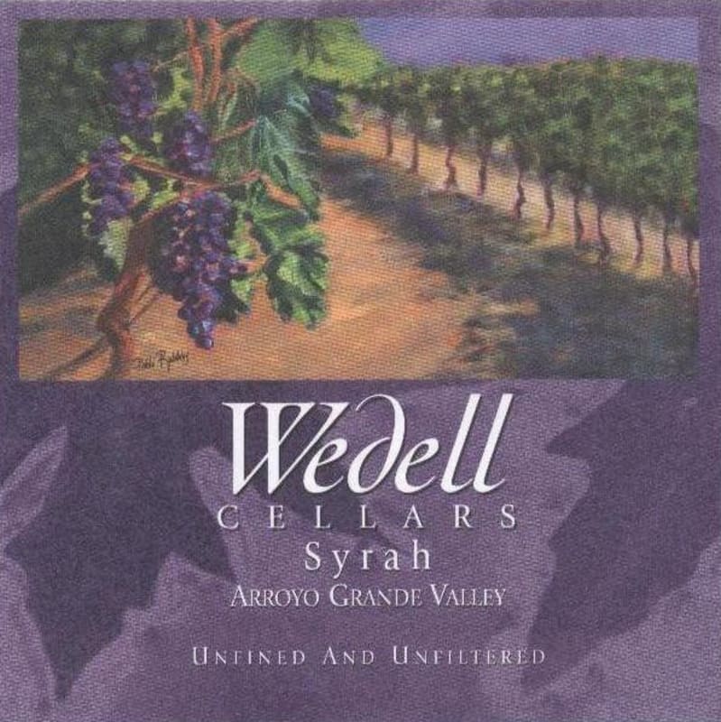Wedell Cellars Arroyo Grande Valley Syrah 2008 Front Label