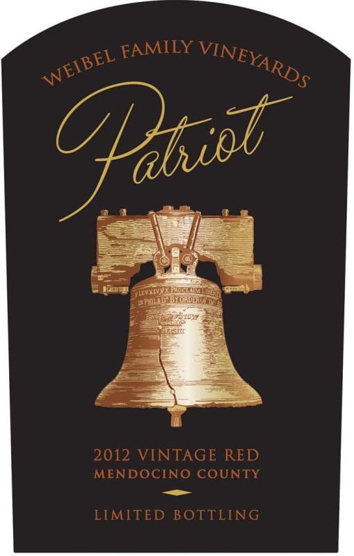 Weibel Patriot Red Blend 2012 Front Label