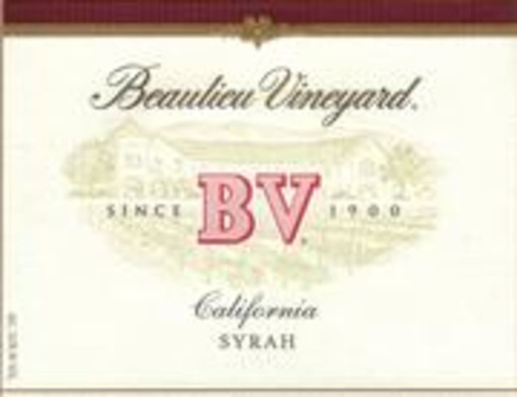 Beaulieu Vineyard California Syrah 1999 Front Label