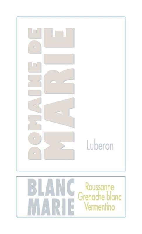 Domaine de Marie Luberon Marie Blanc 2015 Front Label