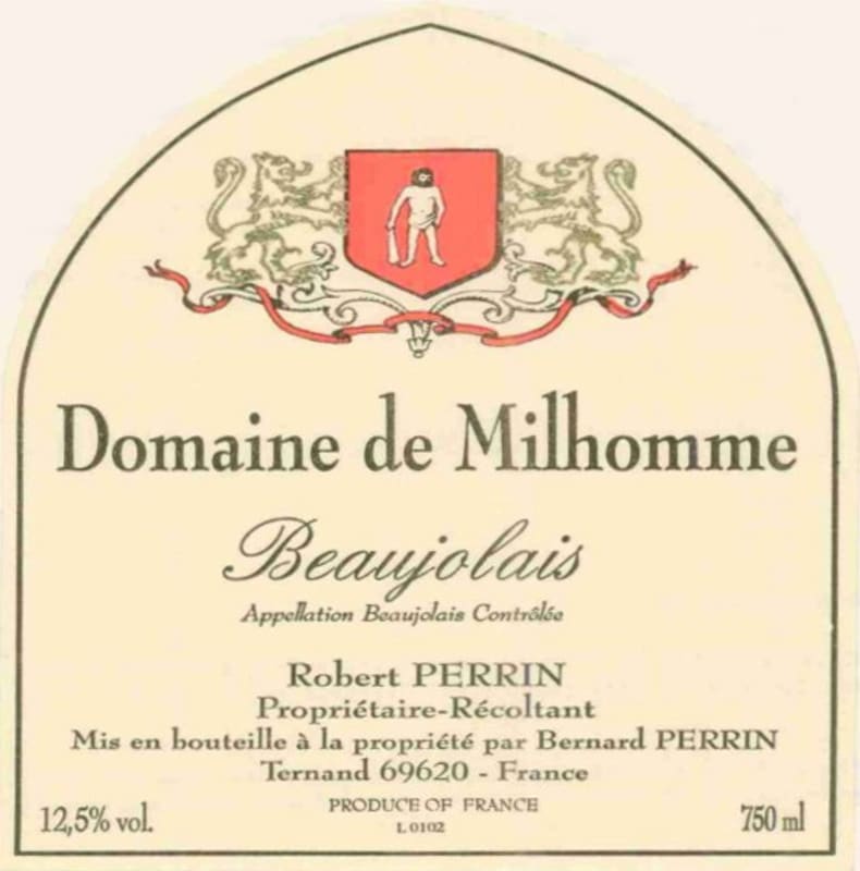 Domaine de Milhomme Beaujolais 2006 Front Label