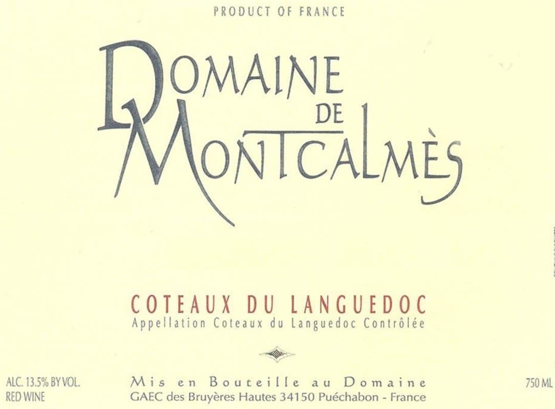Domaine de Montcalmes Grenache 2012 Front Label