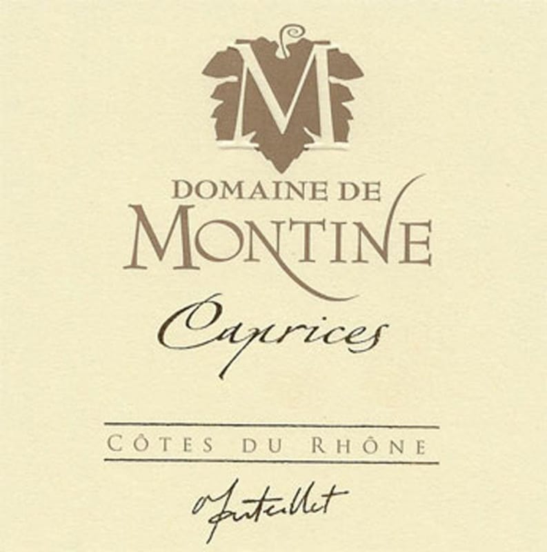 Domaine de Montine Cotes du Rhone Caprices 2014 Front Label