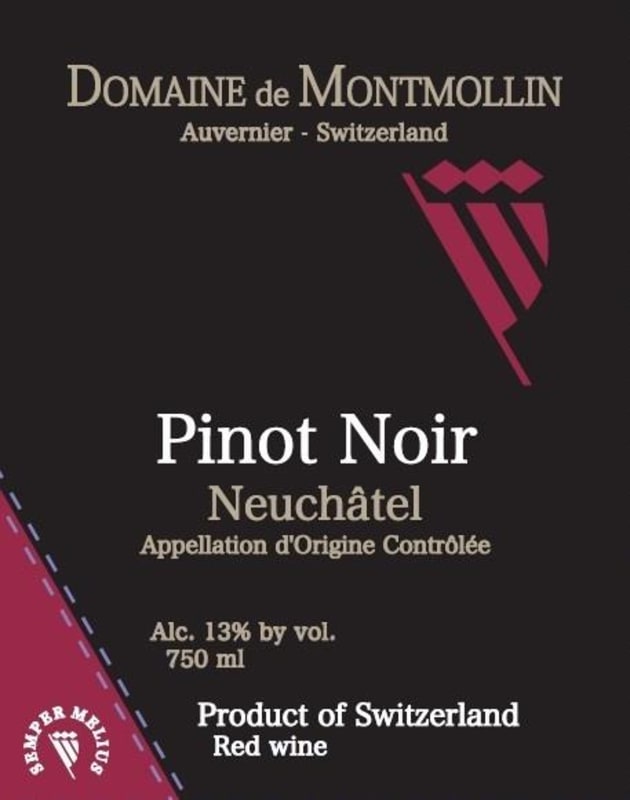 Domaine de Montmollin Pinot Noir 2014 Front Label