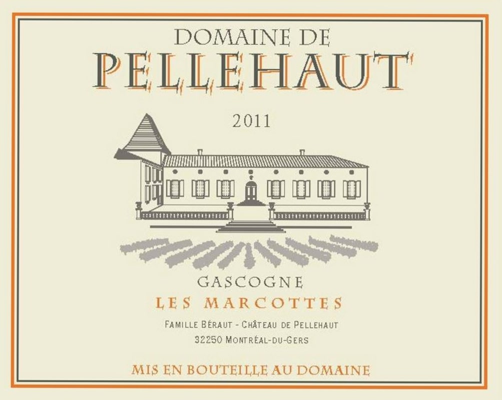 Domaine de Pellehaut Les Marcottes 2011 Front Label