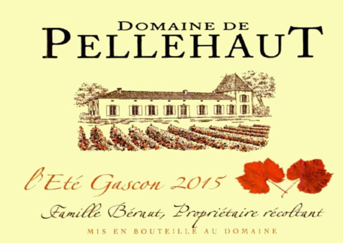 Domaine de Pellehaut L'Ete Gascon 2015 Front Label