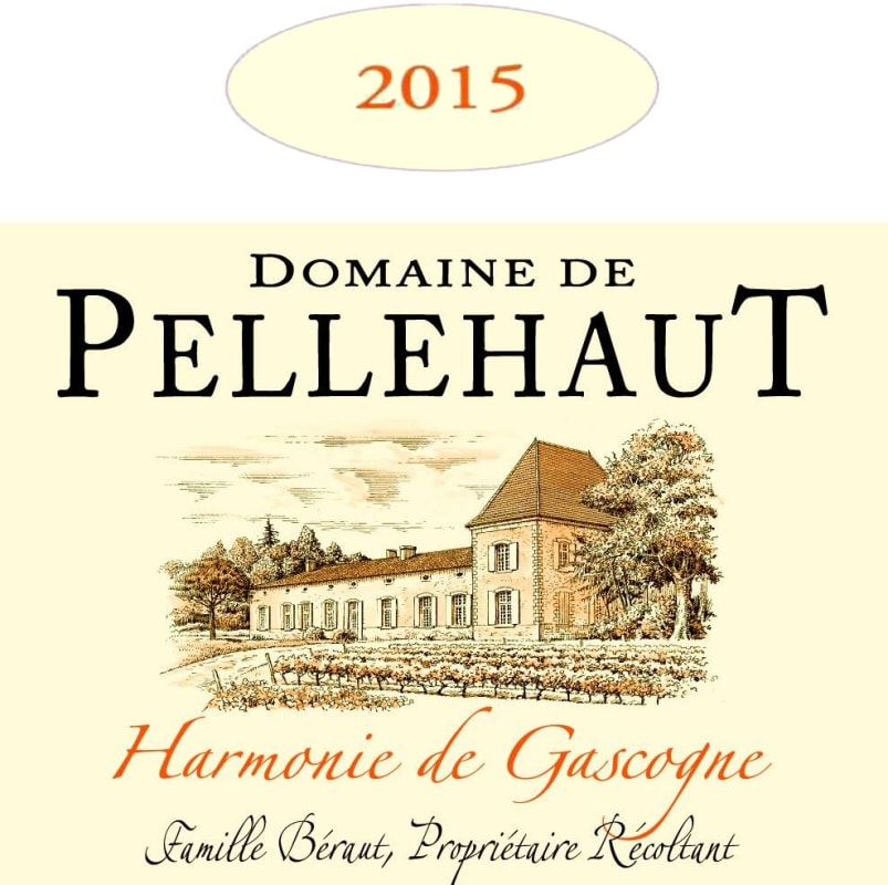 Domaine de Pellehaut Harmonie de Gascogne Rouge 2015 Front Label