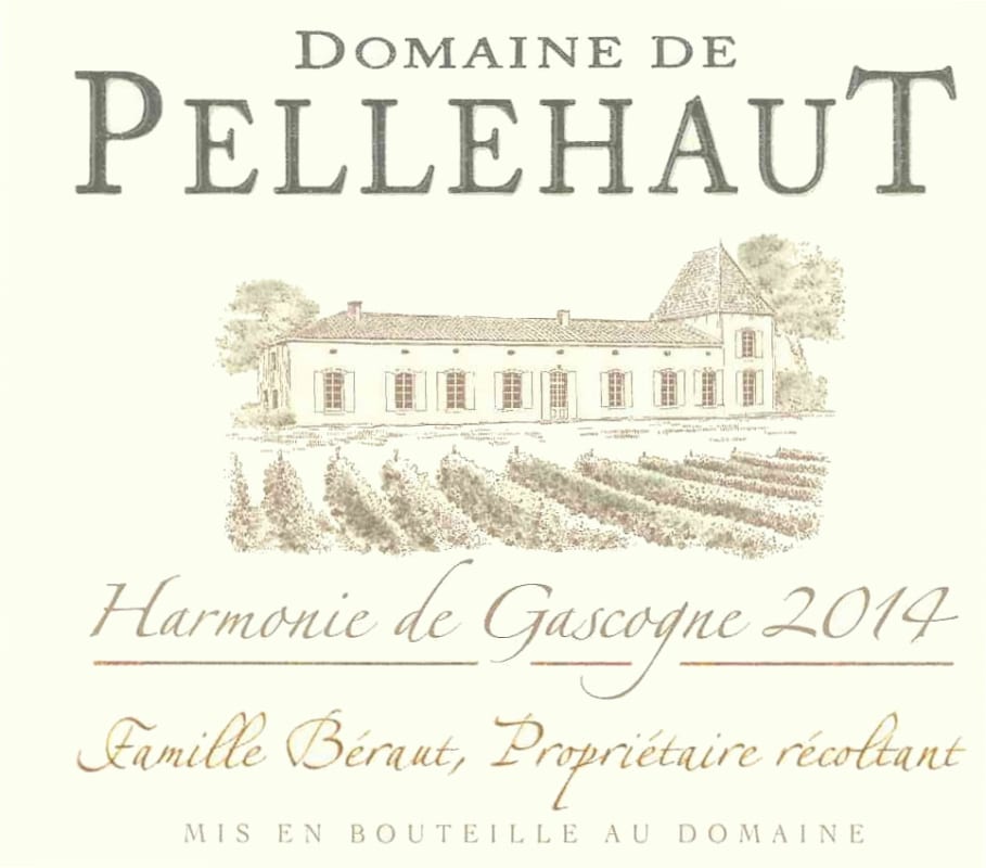 Domaine de Pellehaut Harmonie de Gascogne Blanc 2014 Front Label