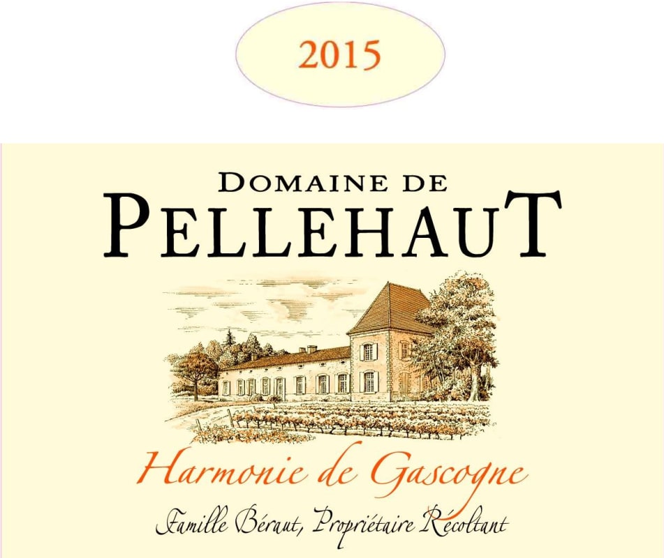 Domaine de Pellehaut Harmonie de Gascogne Blanc 2015 Front Label