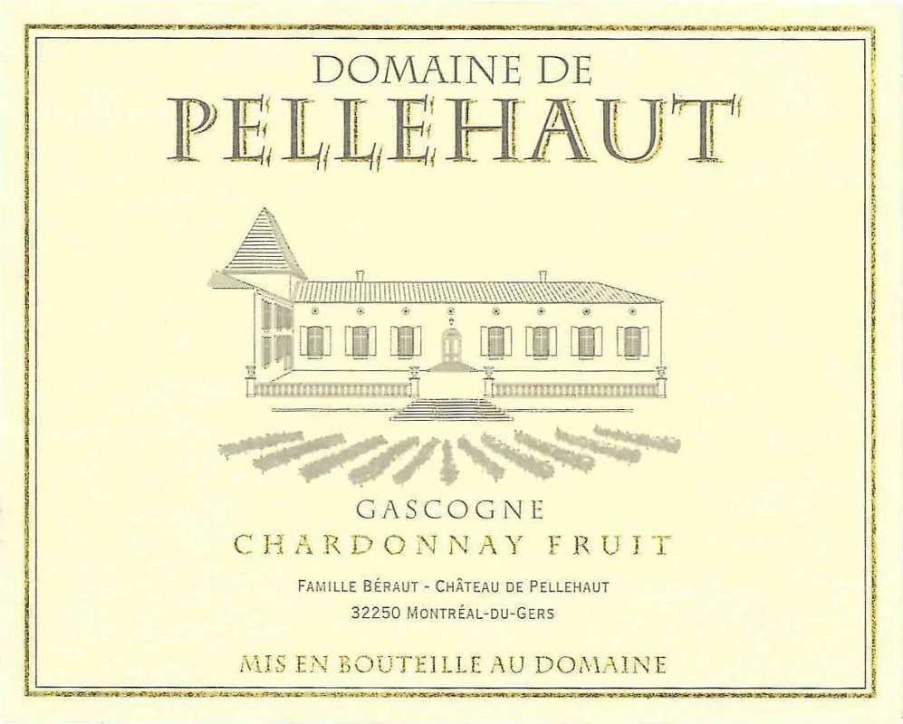 Domaine de Pellehaut Chardonnay 2014 Front Label