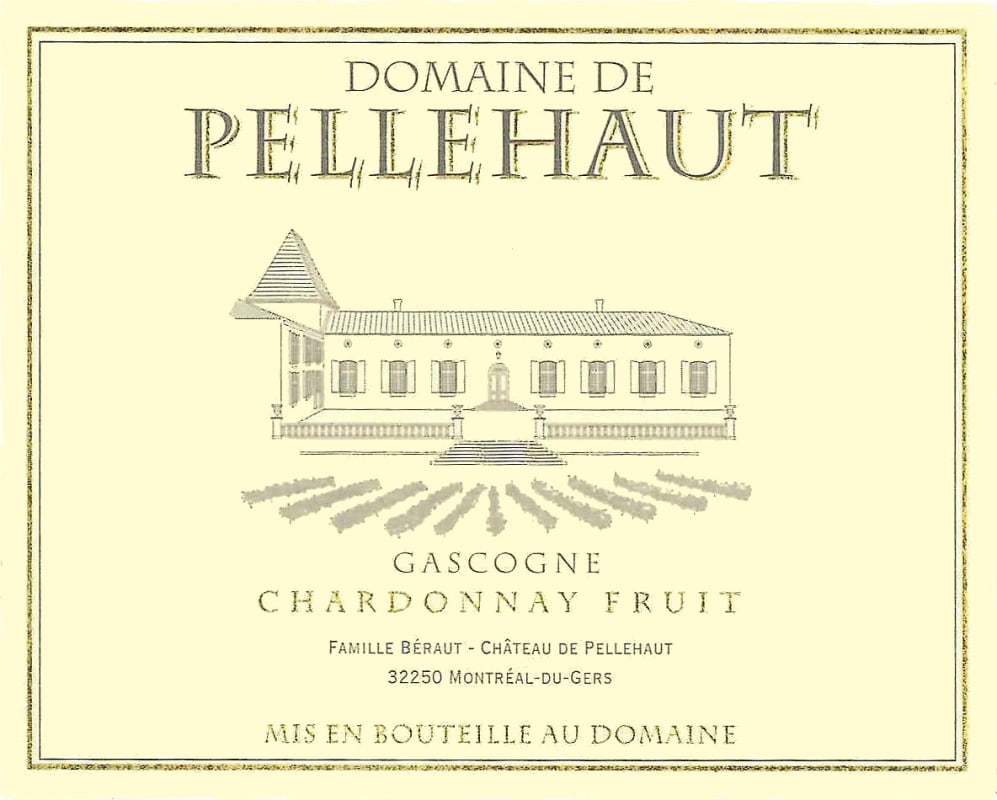 Domaine de Pellehaut Chardonnay 2012 Front Label