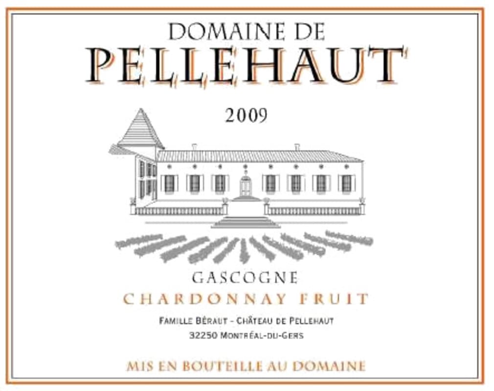 Domaine de Pellehaut Chardonnay 2009 Front Label