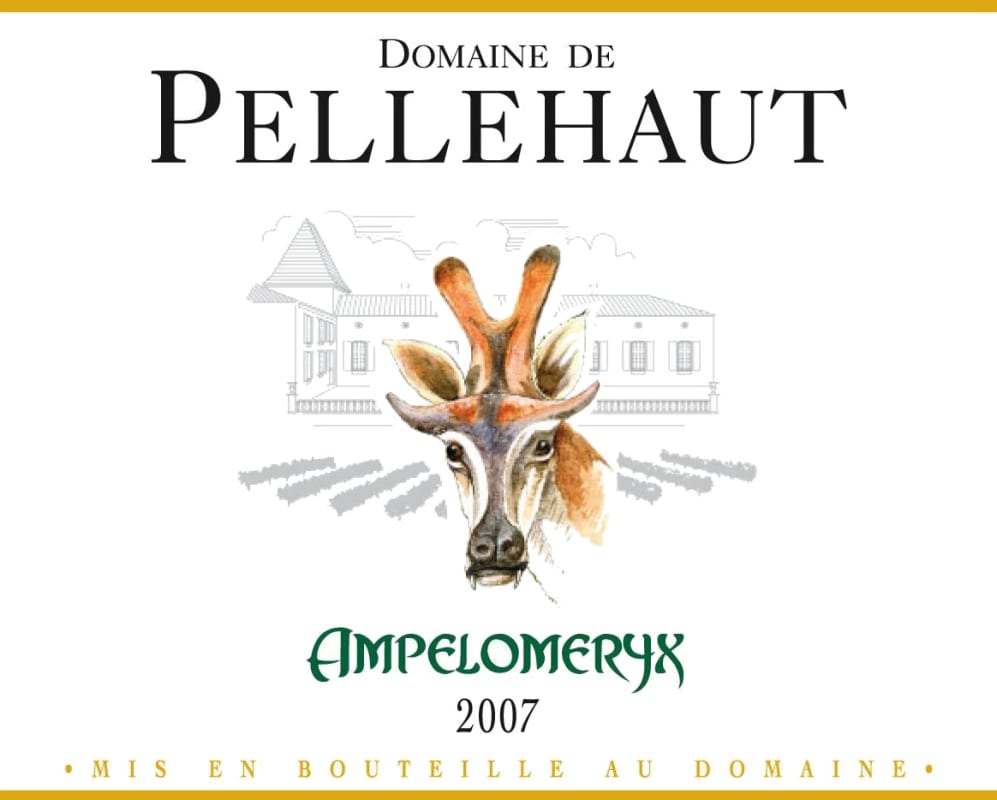 Domaine de Pellehaut Ampelomeryx Blanc 2007 Front Label