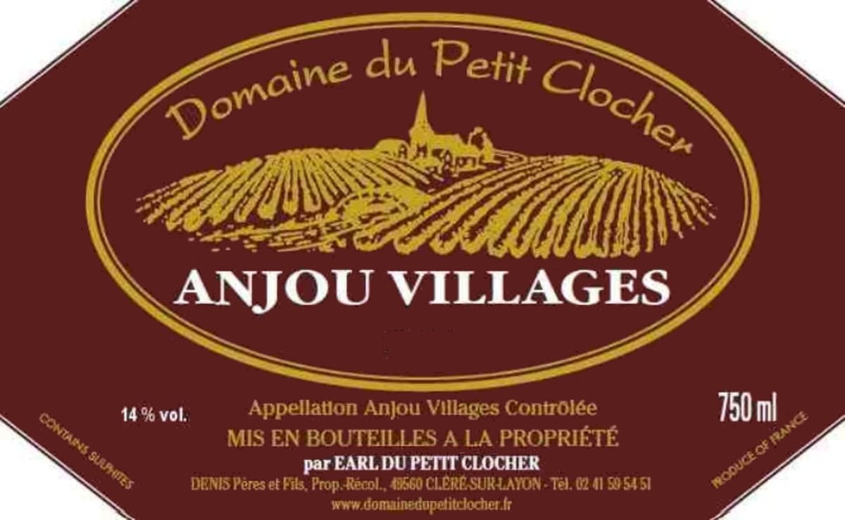 Domaine de Petit Clocher Anjou Villages 2014 Front Label