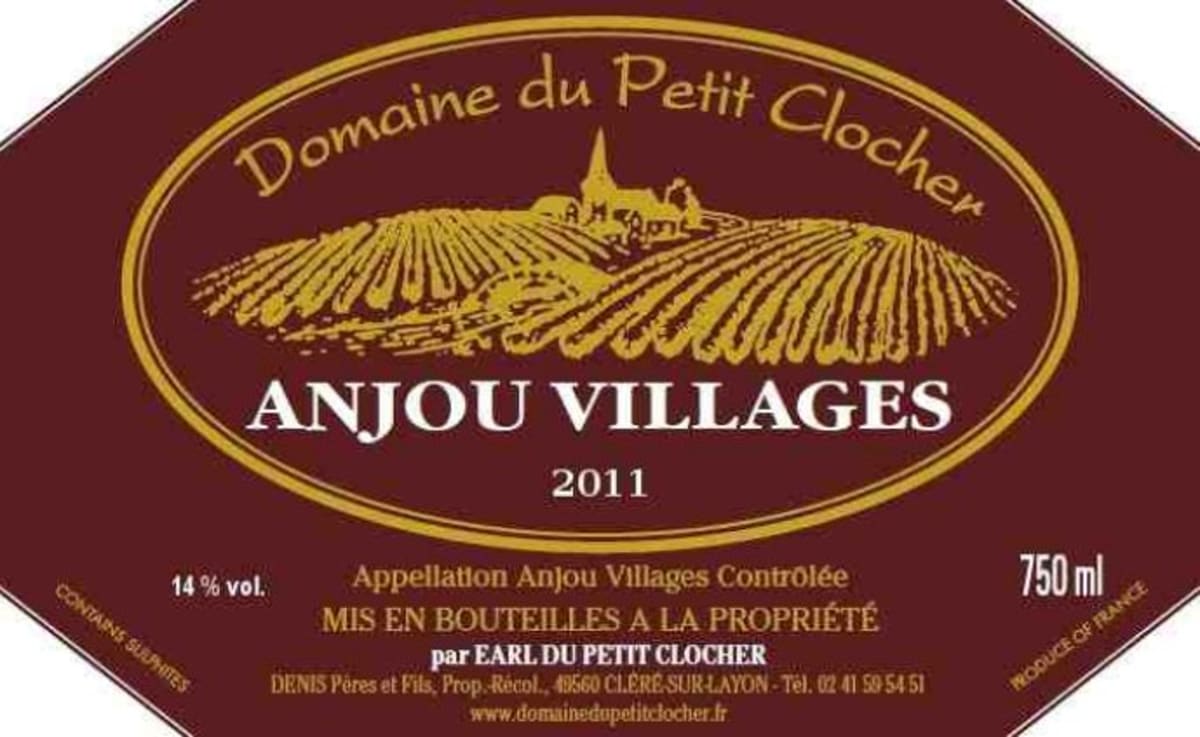 Domaine de Petit Clocher Anjou Villages 2011 Front Label