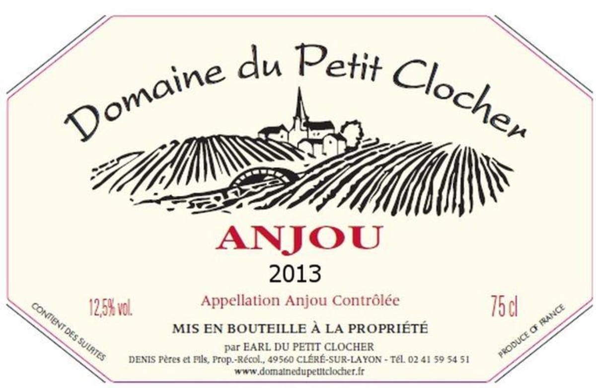 Domaine de Petit Clocher Anjou Rouge 2013 Front Label
