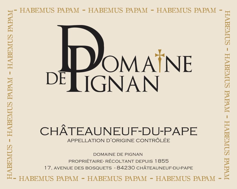 Domaine de Pignan Chateauneuf-du-Pape 2010 Front Label