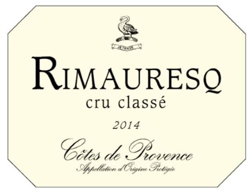 Domaine Rimauresq Cotes de Provence Cru Classe Blanc 2014 Front Label