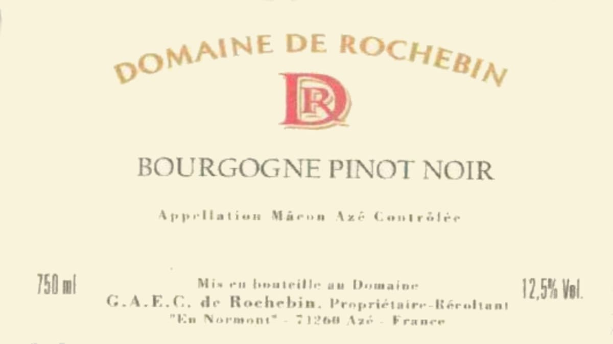 Domaine de Rochebin Bourgogne Pinot Noir 2008 Front Label