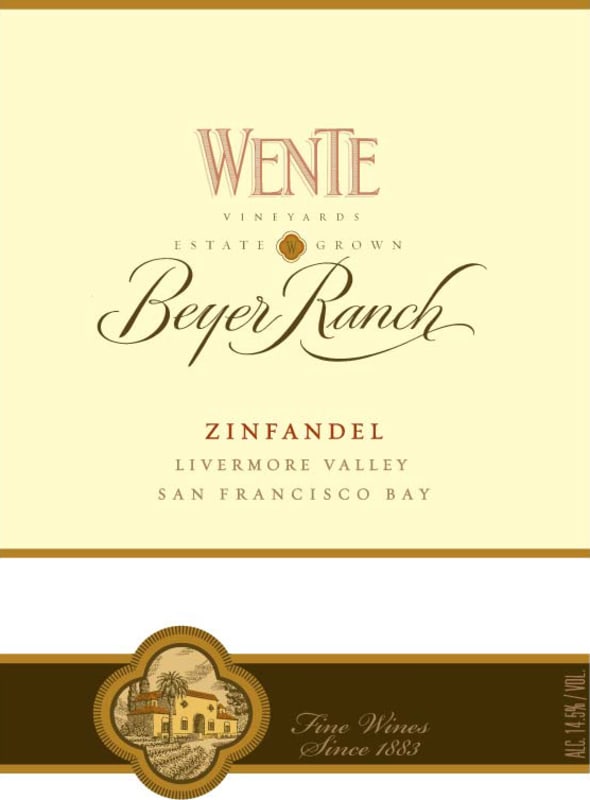 Wente Beyer Ranch Zinfandel 2008 Front Label
