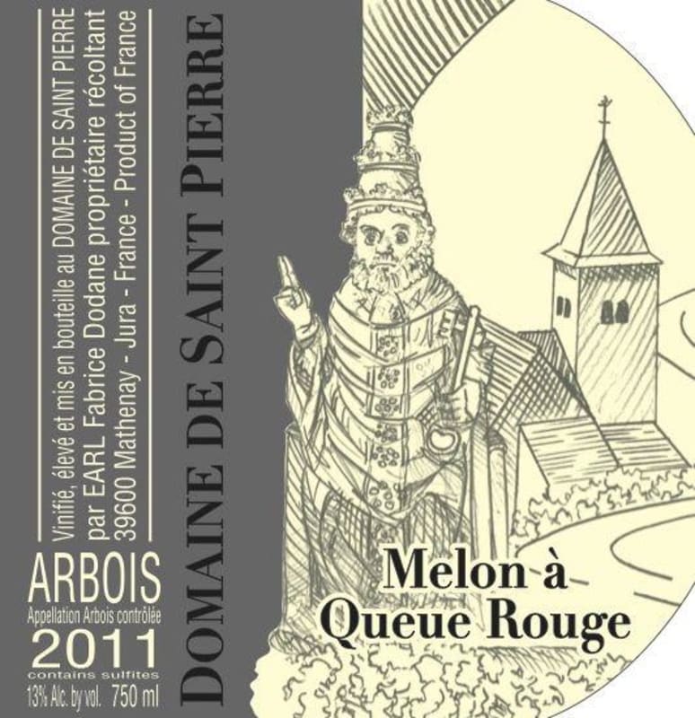 Domaine de Saint Pierre Arbois Melon a Queue Rouge 2011 Front Label
