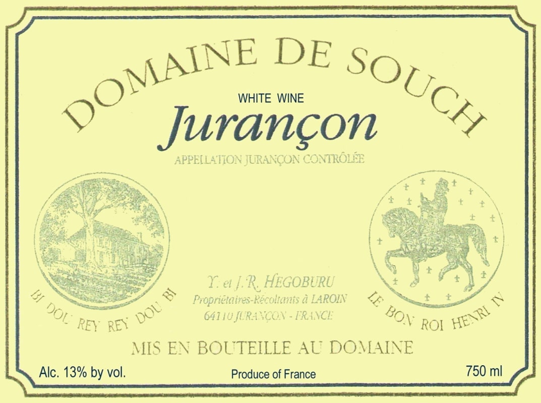 Domaine de Souch Jurancon 2009 Front Label
