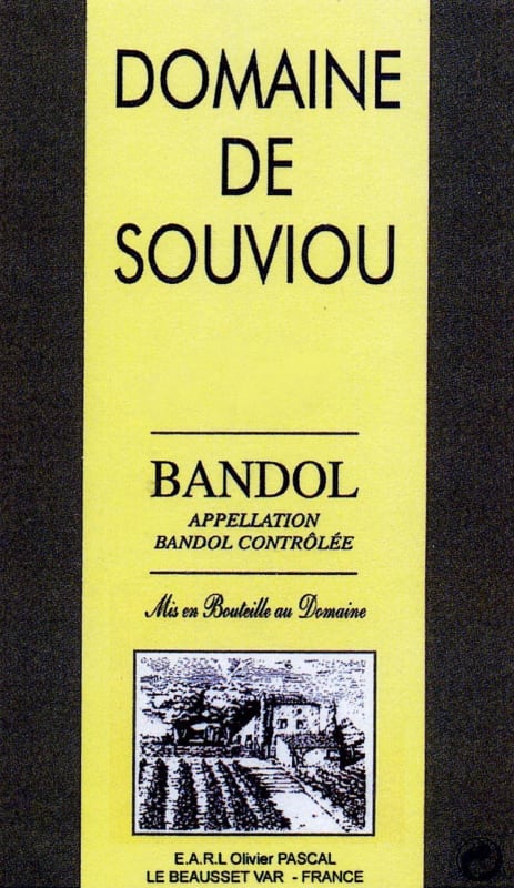 Domaine de Souviou Bandol 2009 Front Label