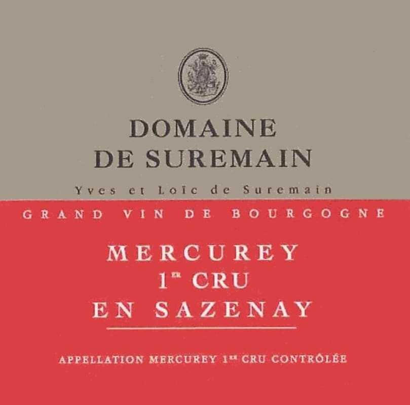 Domaine de Suremain Mercurey En Sazenay Premier Cru Rouge 2010 Front Label
