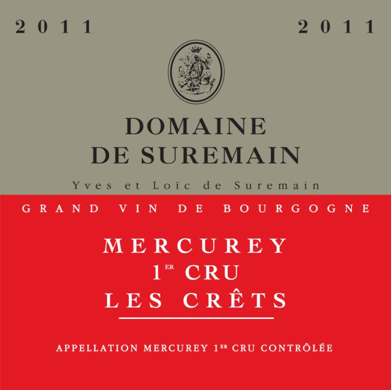 Domaine de Suremain Mercurey Les Crets Premier Cru 2011 Front Label
