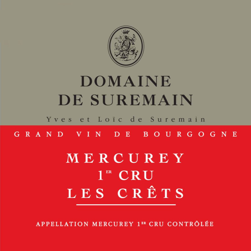 Domaine de Suremain Mercurey Les Crets Premier Cru 2013 Front Label