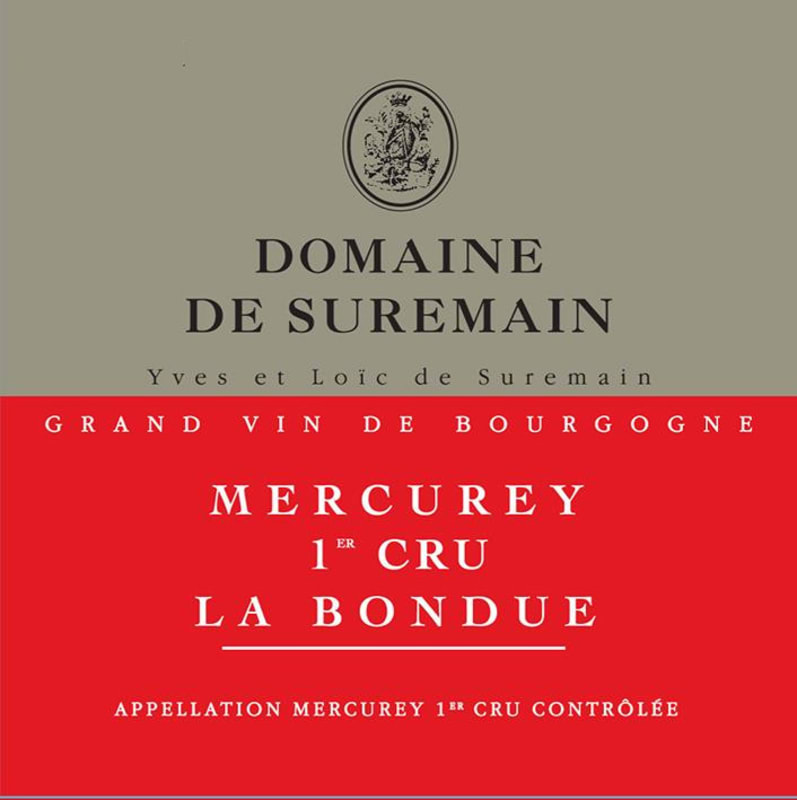 Domaine de Suremain Mercurey La Bondue Premier CRU 2013 Front Label