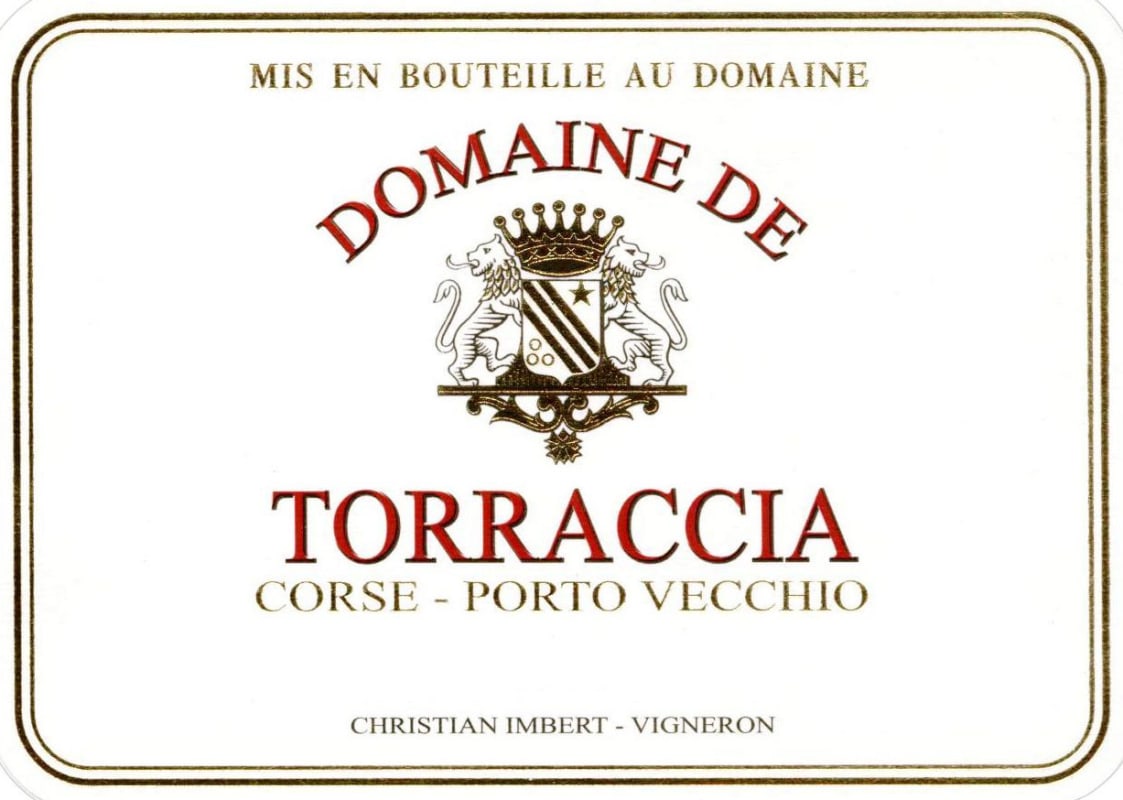 Domaine de Torraccia Corse Porto Vecchio 2012 Front Label
