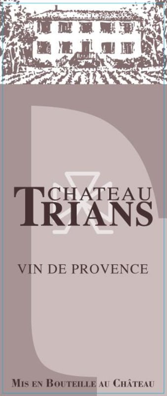 Domaine de Trians Coteaux Varois Rose 2015 Front Label