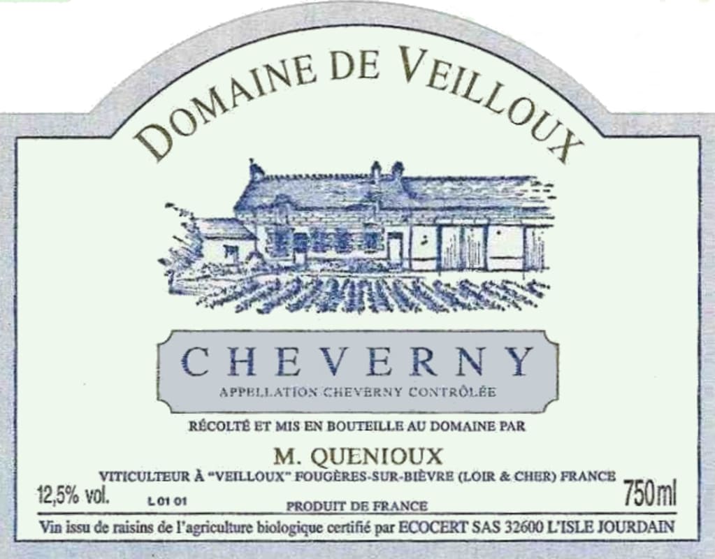 Domaine de Veilloux Cheverny Rouge 2007 Front Label