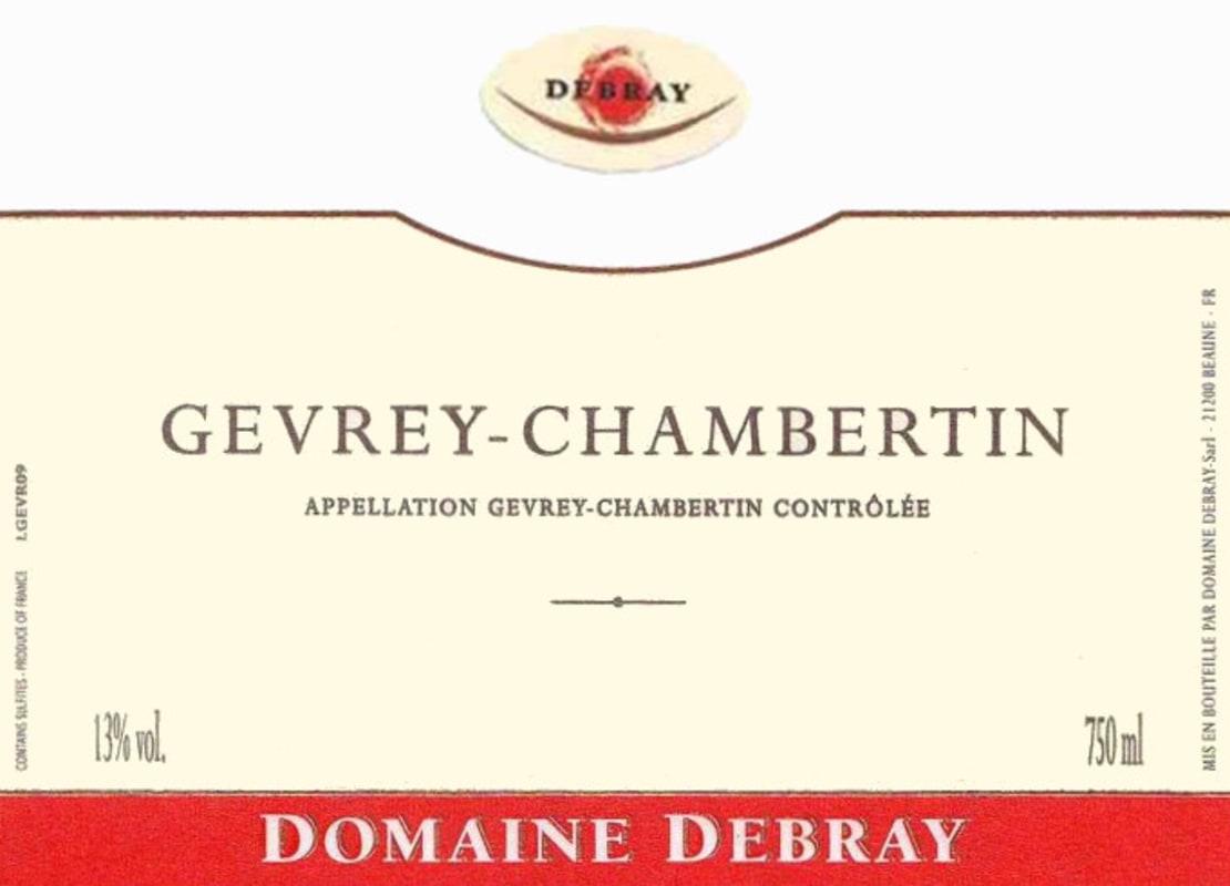 Domaine Debray Gevrey-Chambertin 2012 Front Label