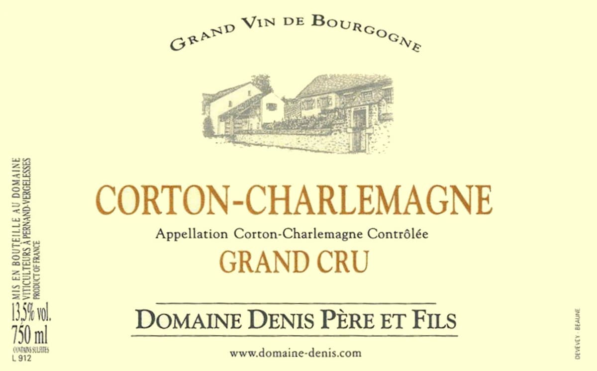 Domaine Denis Pere et Fils Corton-Charlemagne Grand Cru 2013 Front Label