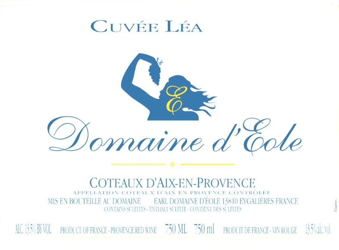 Domaine d'Eole Coteaux d'Aix-en-Provence Cuvee Lea 2006 Front Label