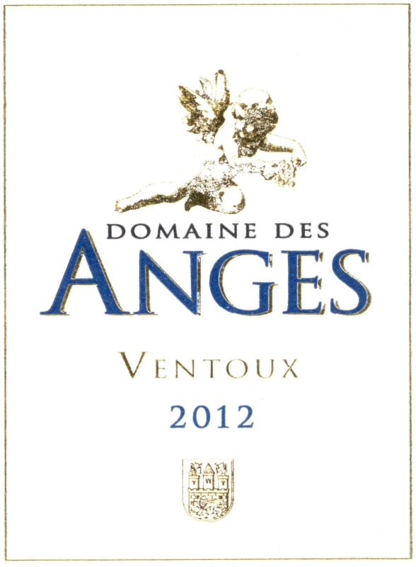 Domaine des Anges Ventoux Rouge 2012 Front Label