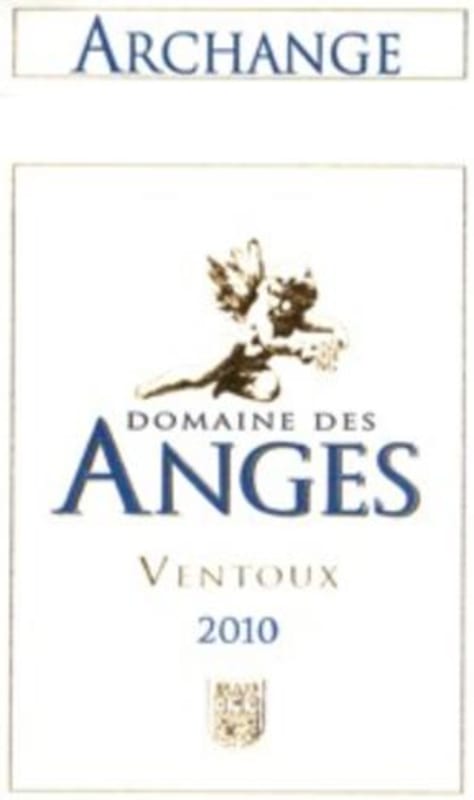 Domaine des Anges Ventoux Archange Blanc 2010 Front Label