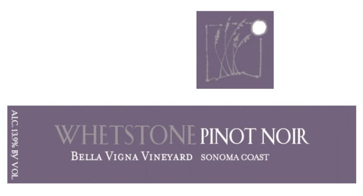 Whetstone Wine Cellars Bella Vigna Vineyard Pinot Noir 2007 Front Label
