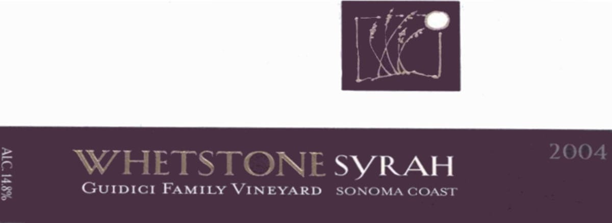 Whetstone Wine Cellars Guidici Family Vineyard Syrah 2004 Front Label