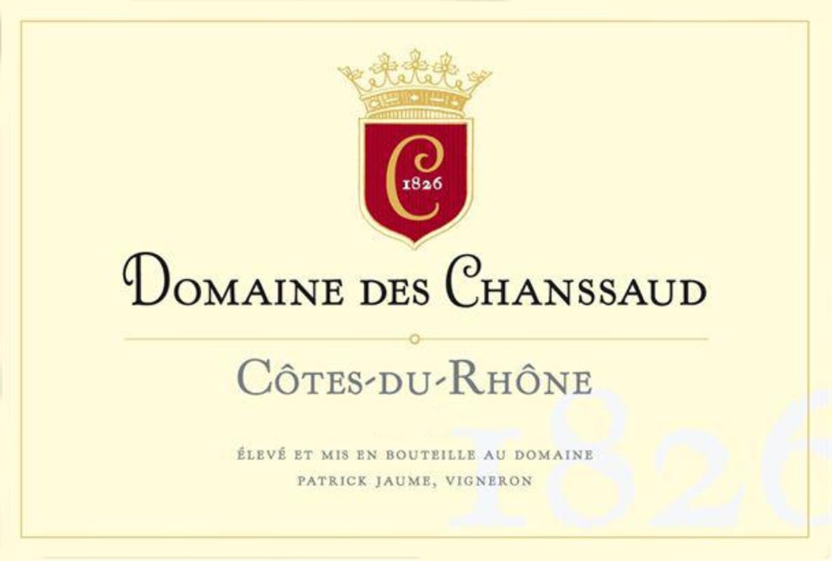 Domaine des Chanssaud Cotes du Rhone 2012 Front Label